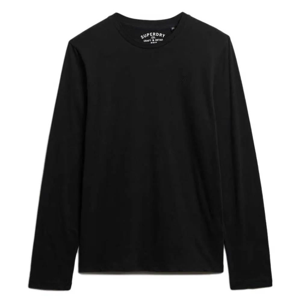 superdry long sleeve t-shirt classic essential black 2xl