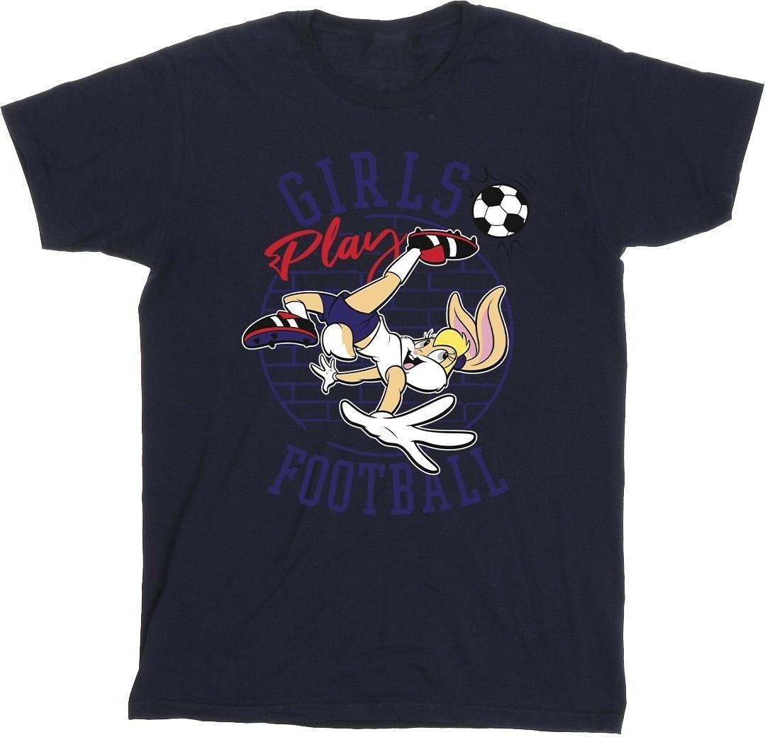 looney tunes t-shirt girls play football navy blue 5xl