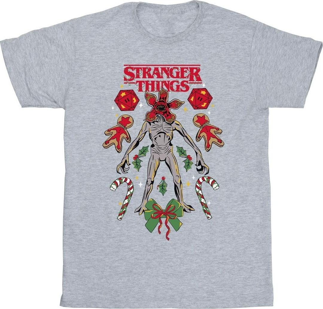 netflix t-shirt stranger things demogorgon grey xl