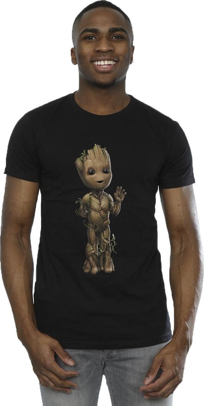 marvel t-shirt i am groot wave pose black 5xl