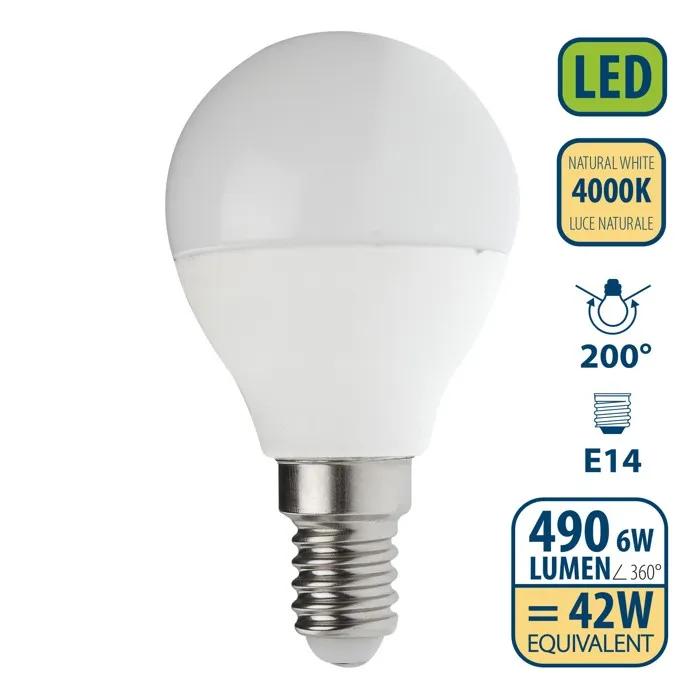 velamp lightbulb led smd p45 6w 490lm