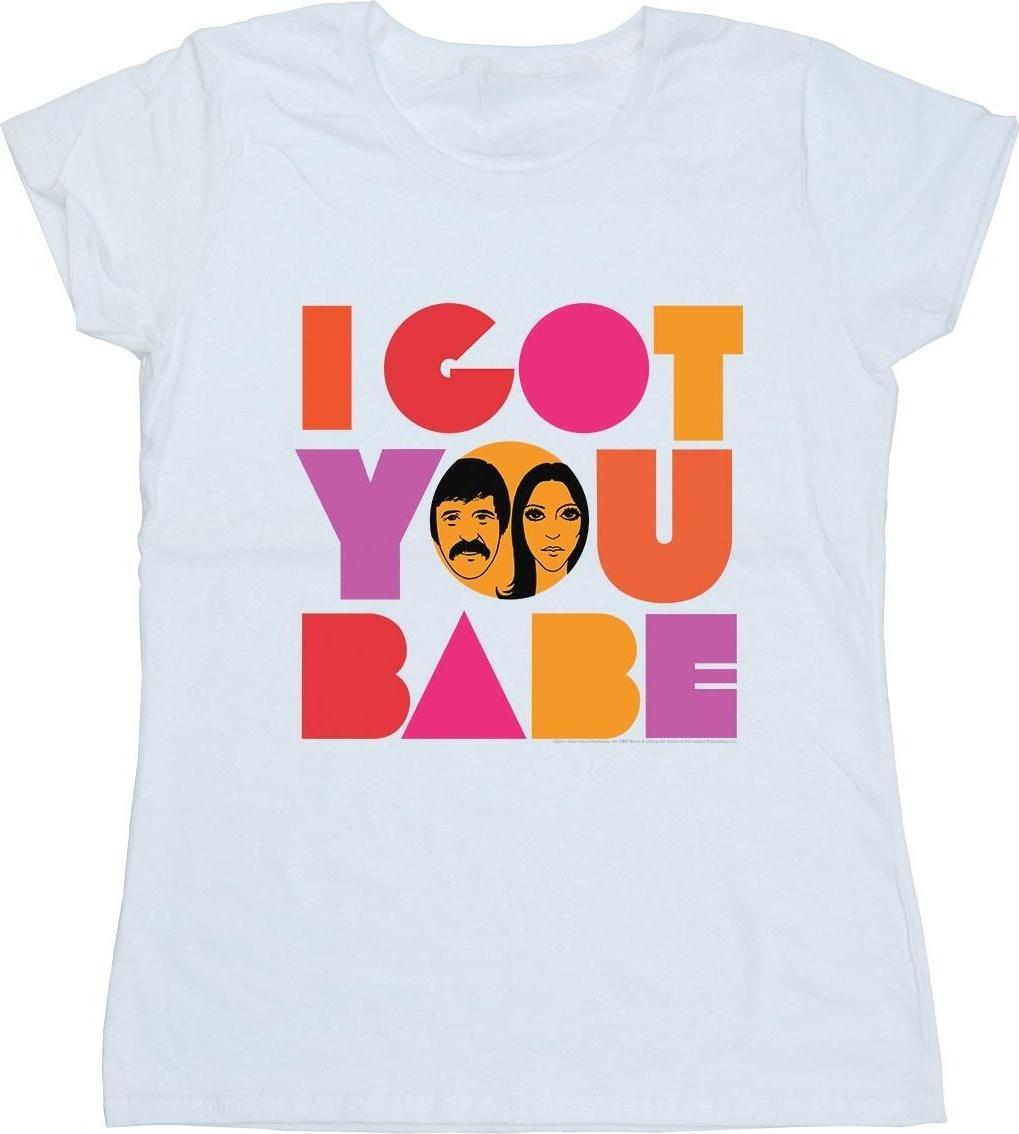 sonny & cher t-shirt i got you white l