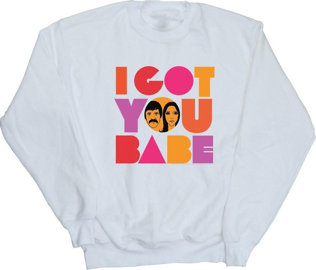 sonny & cher sweatshirt i got you white m