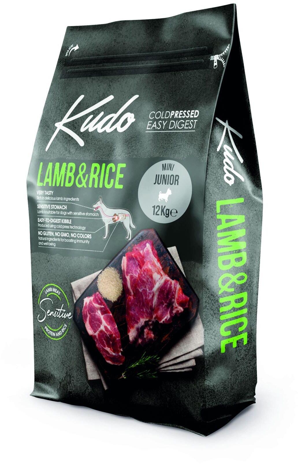 kudo dry dog food jagnięcina&ryż mini junior 3kg