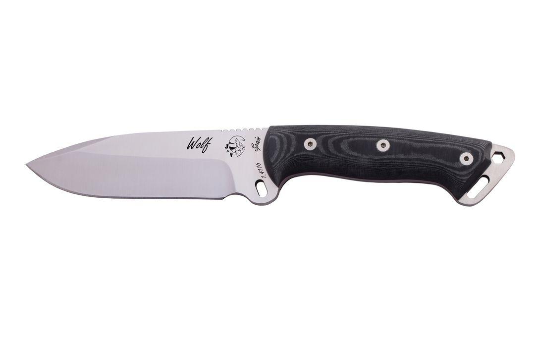 wolf survival knife drop-point 14.5cm
