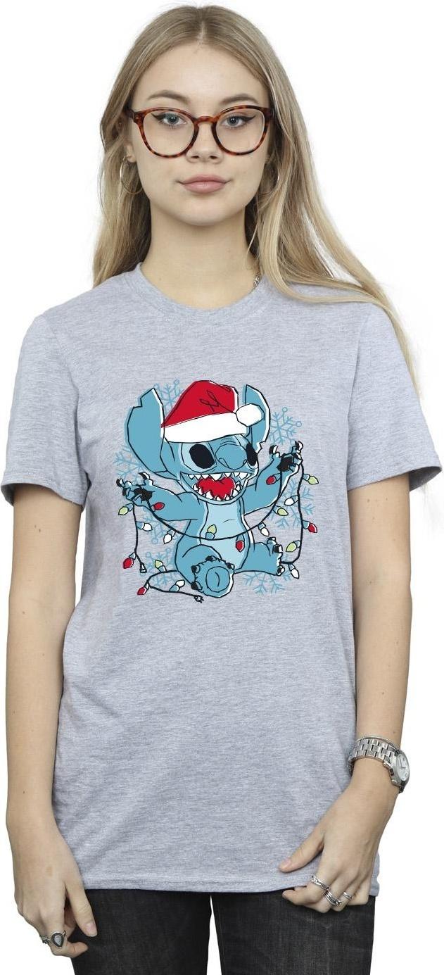 disney t-shirt lilo and stitch christmas lights sketch boyfriend