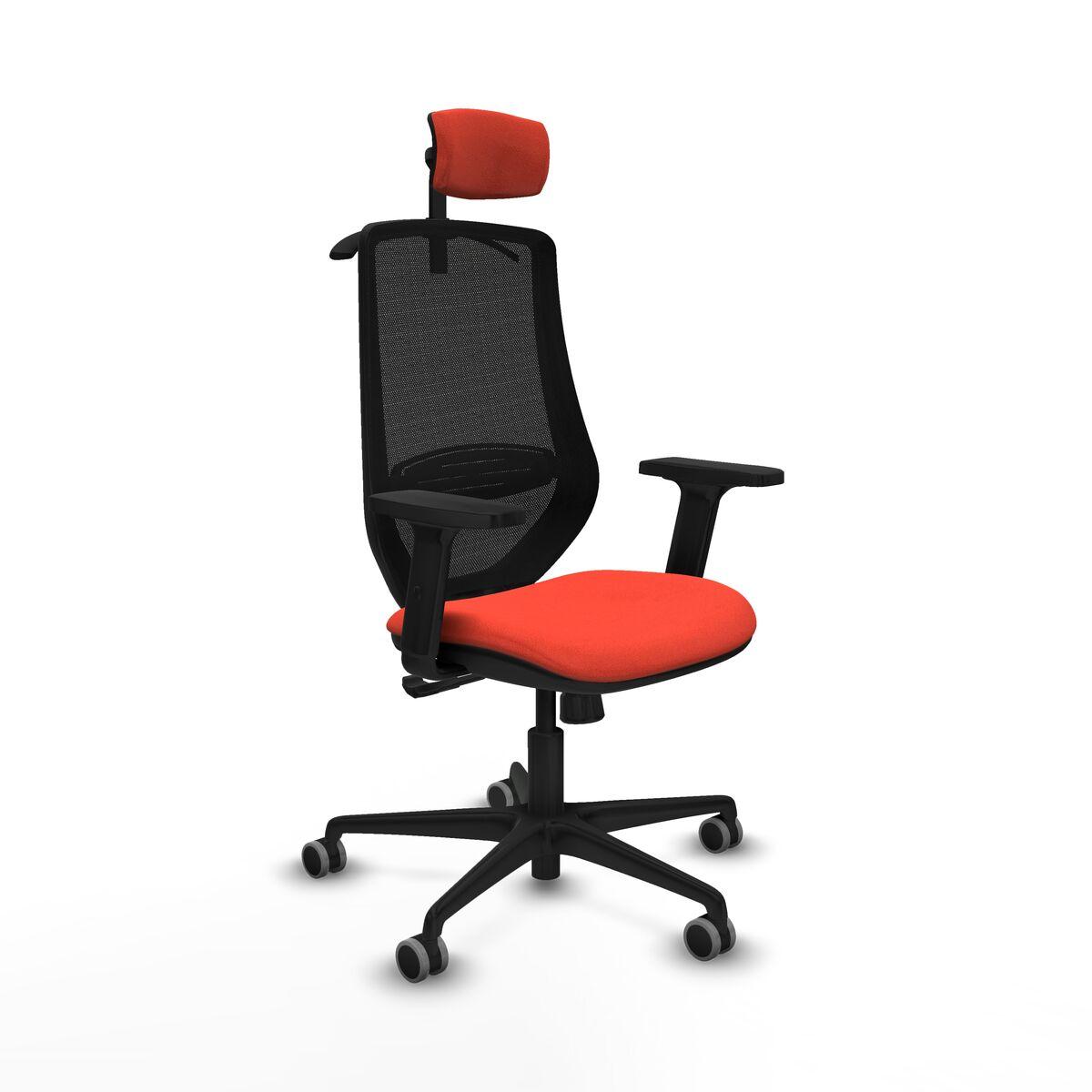 piqueras-y-crespo office chair mardos orange dark adjustable headrest