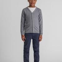 minoti cardigan boys plain fine knit button-down