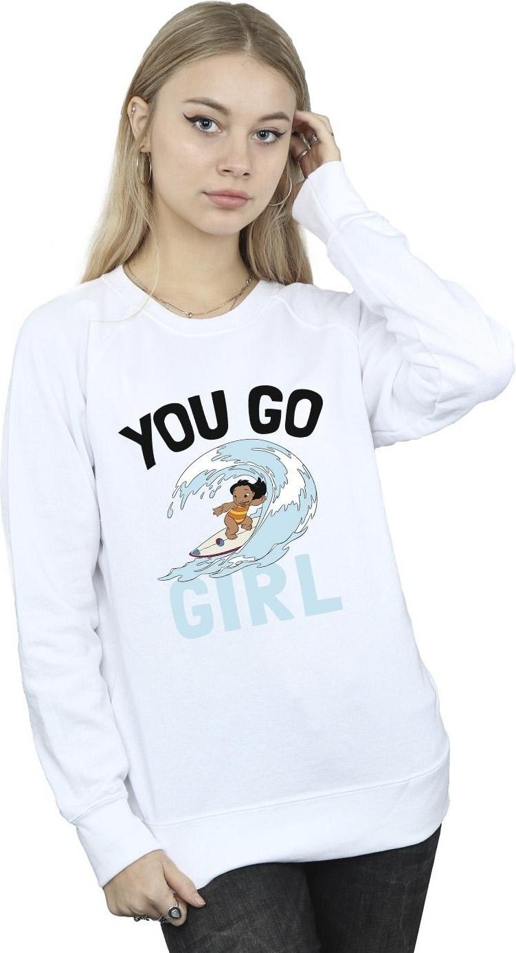 disney sweatshirt you go girl white xl