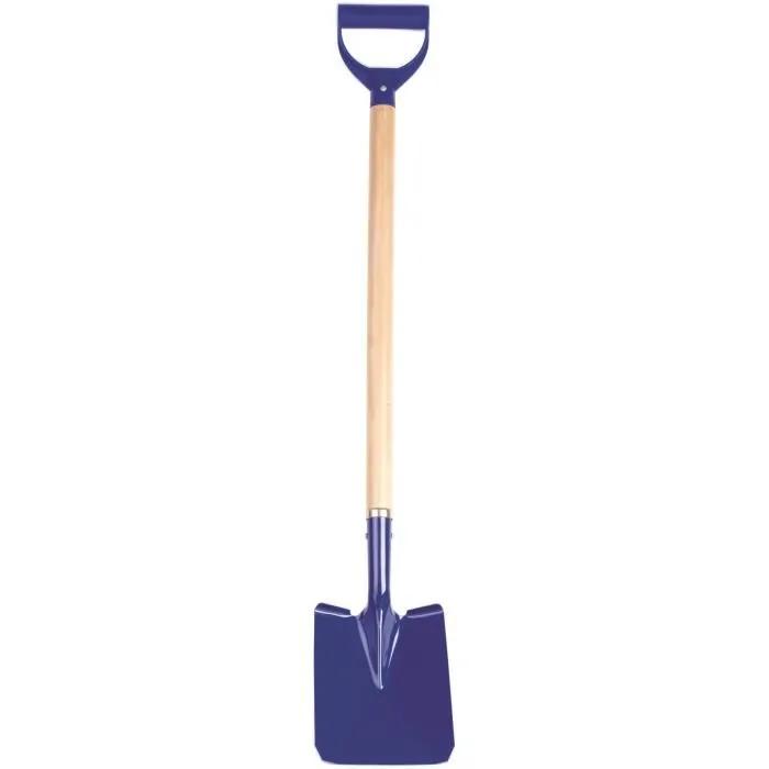 noname garden shovel metal wood 90cm blue
