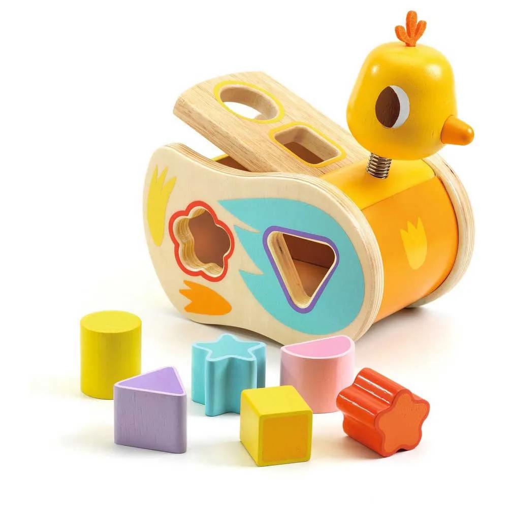 djeco shape sorter boitatou wooden 6 pieces