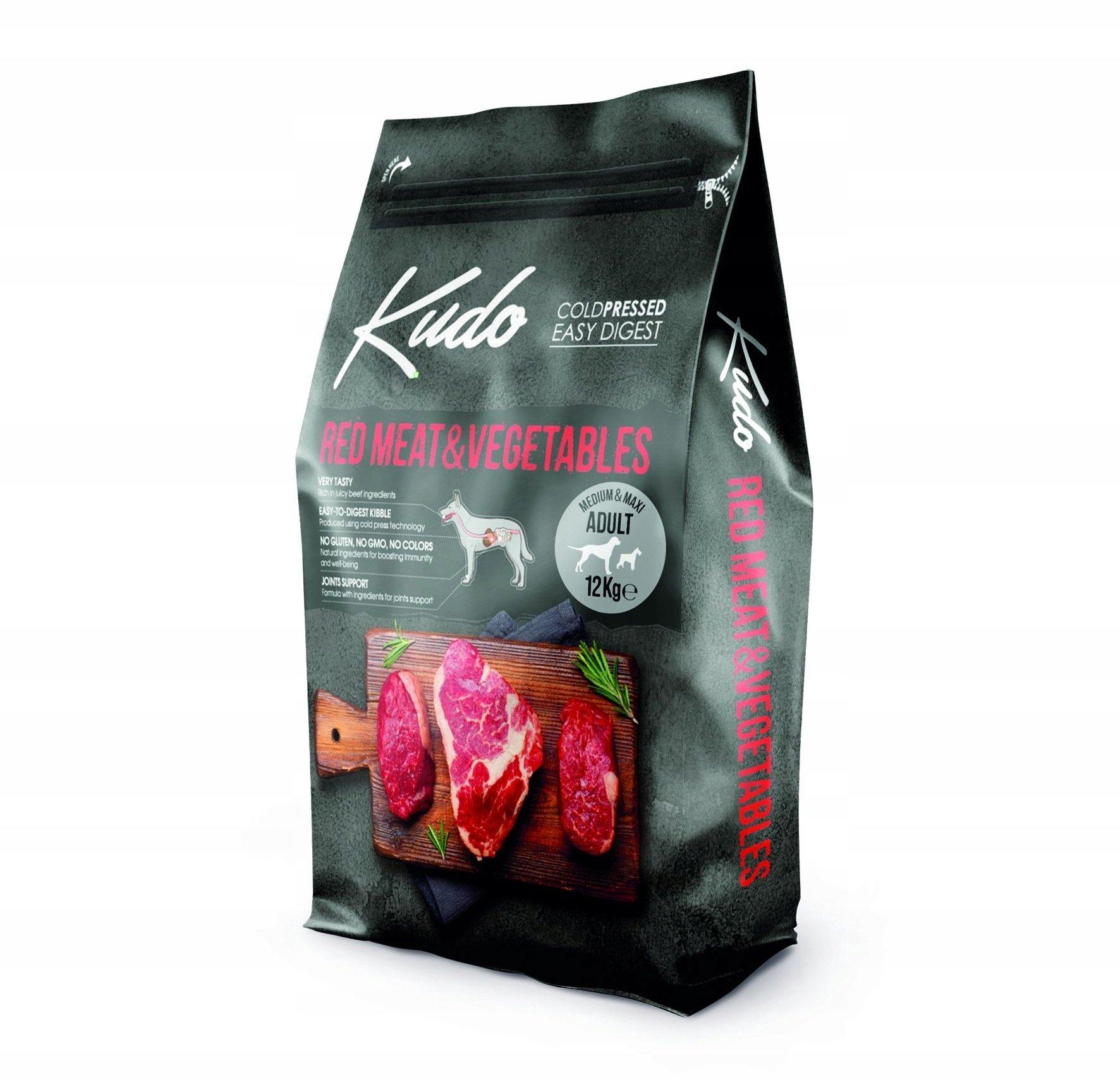 kudo dry dog food mini adult coldpress beef 12kg