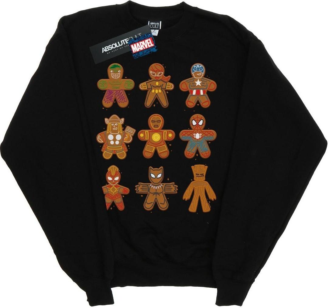 marvel sweatshirt avengers christmas gingerbread black s