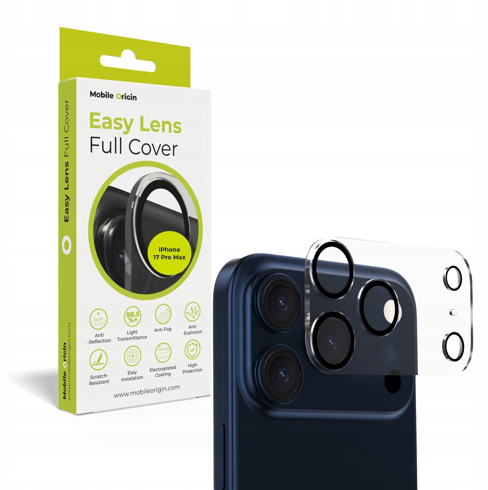 mobile origin protective glass easy lens full cover 0.3mm for iphone 17