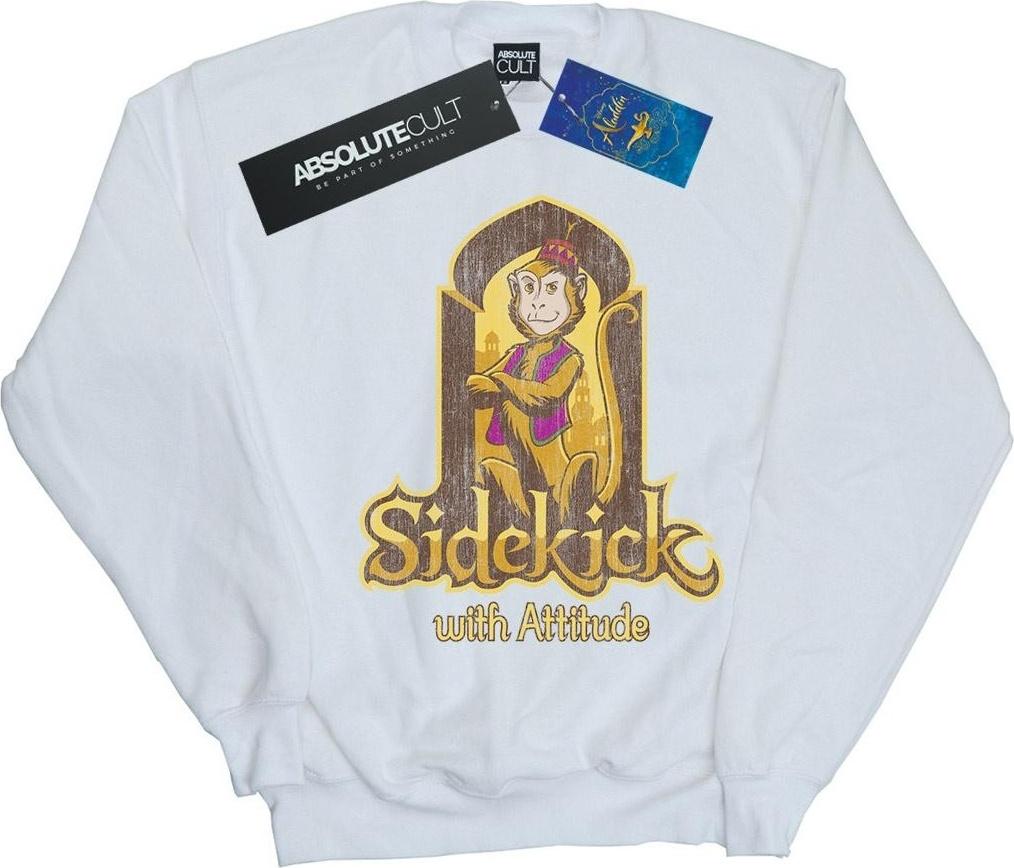 disney sweatshirt sidekick attitude white