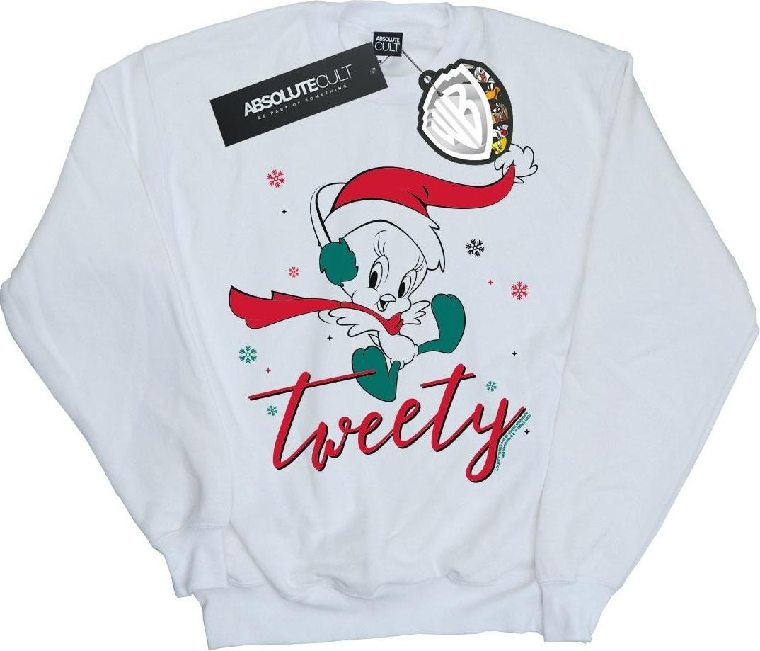 looney tunes sweatshirt tweety pie christmas white s