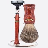 plisson shaving set bubinga wood gillette mach3