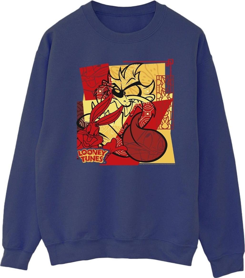 looney tunes sweatshirt rabbit new year navy blue 5xl