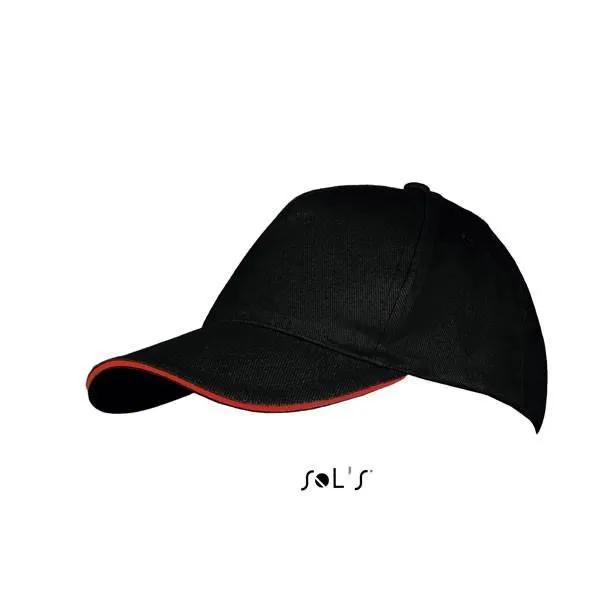 sol's cap long beach black/red unique