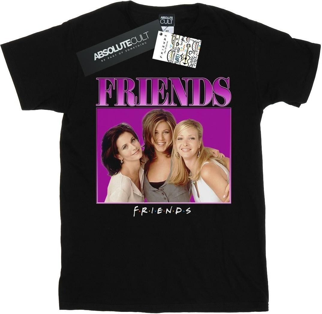 friends t-shirt boyfriend homage cotton black 5xl