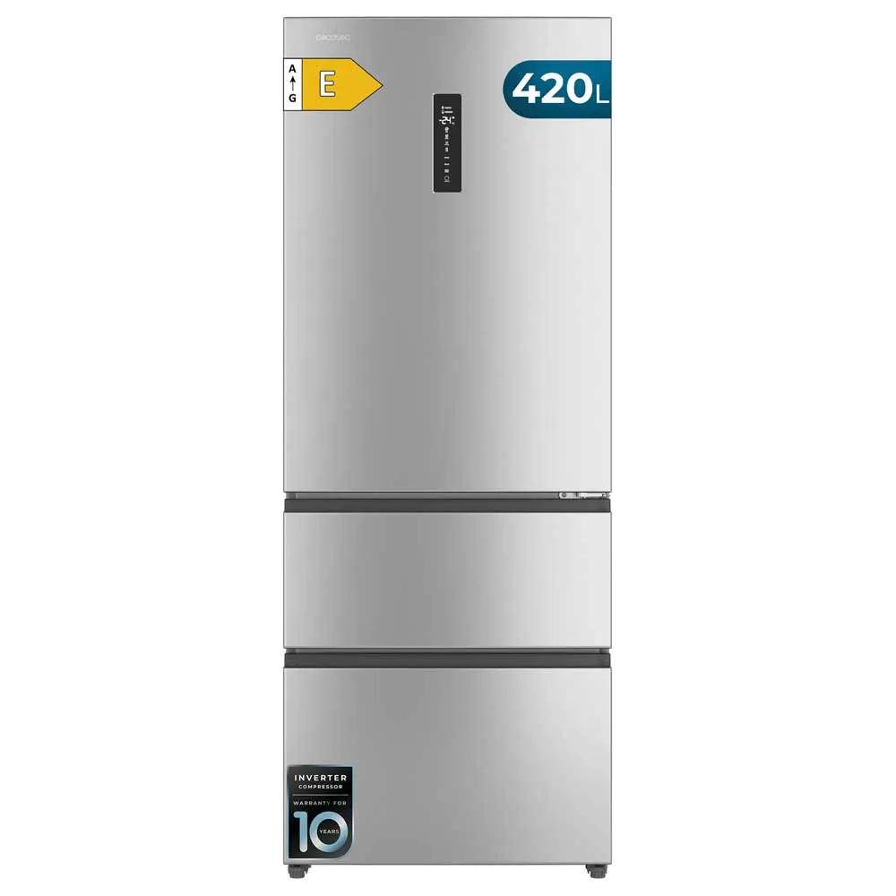 cecotec american refrigerator bolero coolmarket fd 420 inox 420l