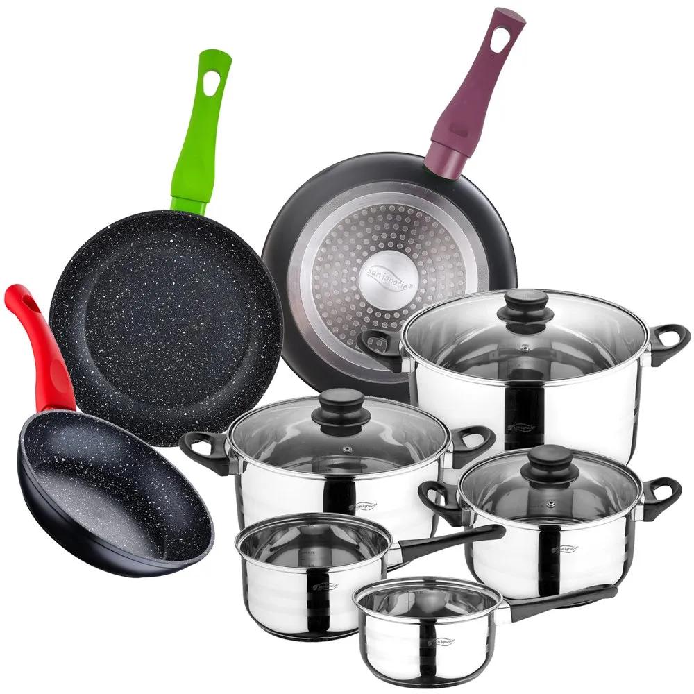 san ignacio cookware set pk3161 stainless steel 8 pieces