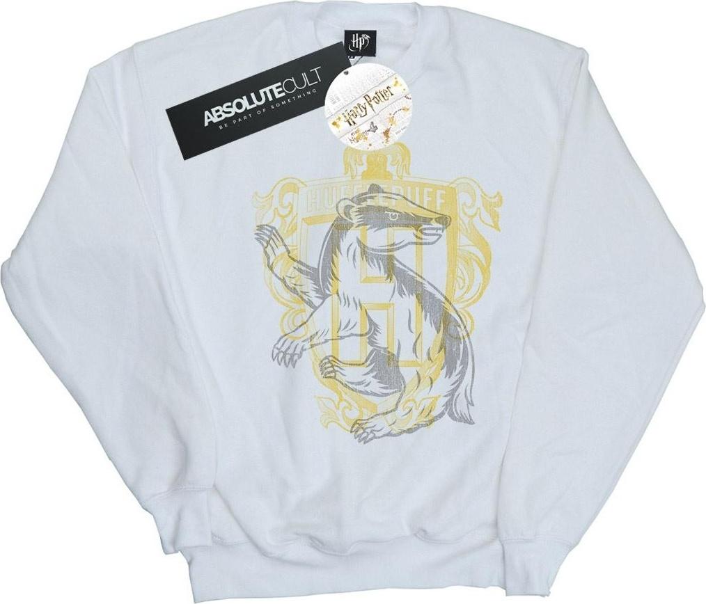harry potter sweatshirt hufflepuff crest white xl