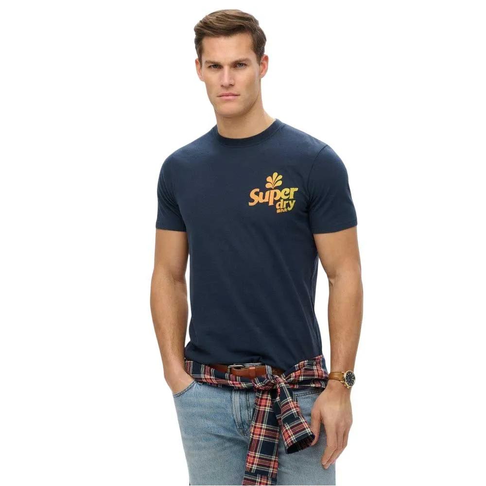 superdry t-shirt fade navy blue s