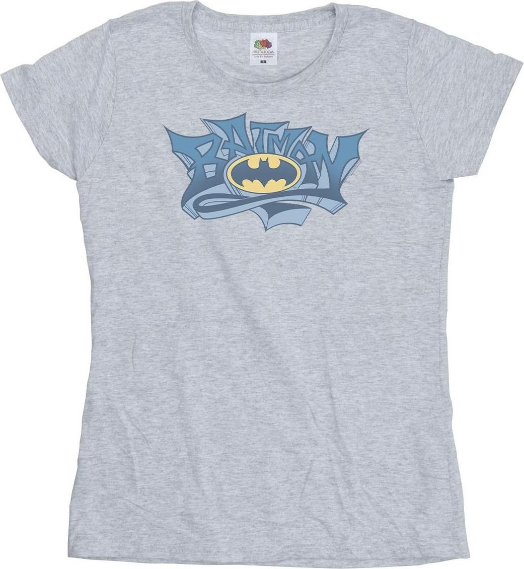 dc comics t-shirt graffiti logo cotton grey l