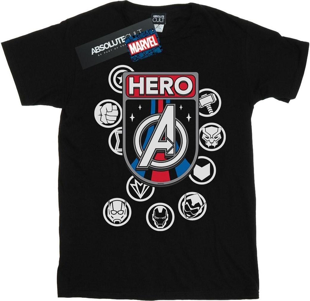 marvel t-shirt hero badge black xl