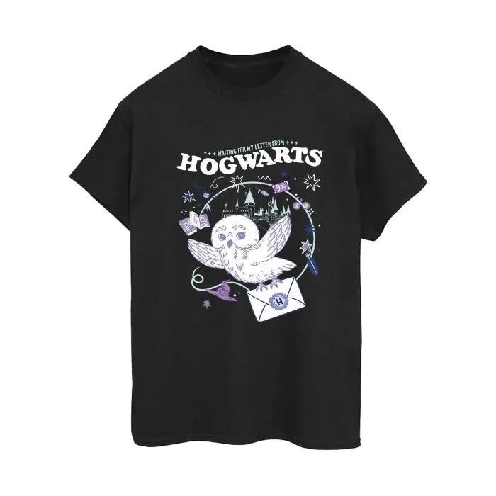 harry potter t-shirt letter from hogwarts black s