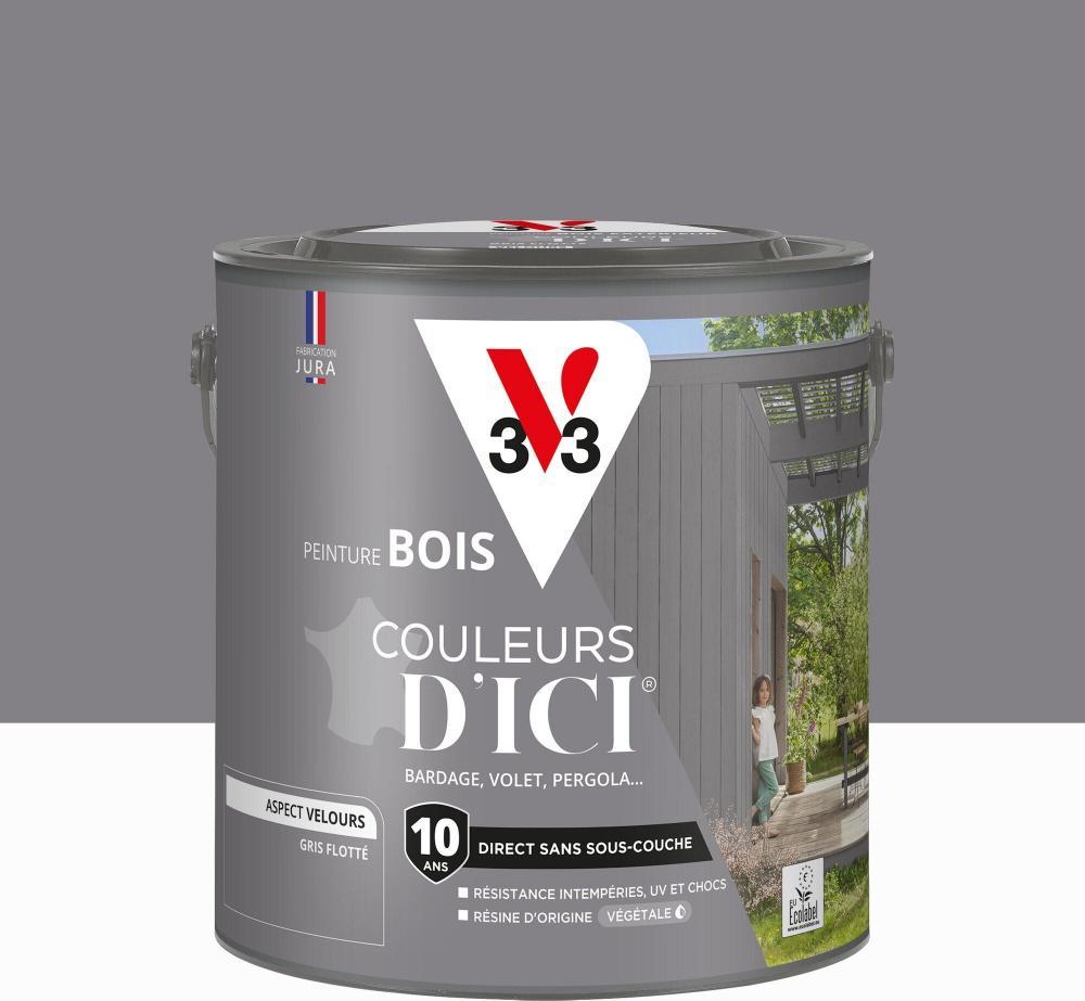 v33 exterior wood paint couleurs d'ici drift grey 2l