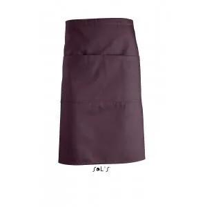 sol's cooking apron greenwich burgundy 90x65cm