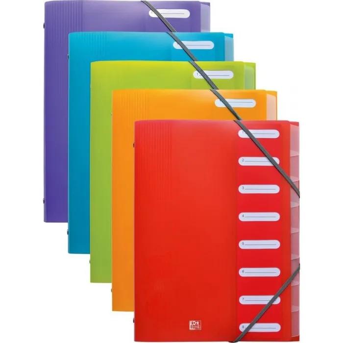 elba folder organizer school life 8 compartments assorted colors 1 pack