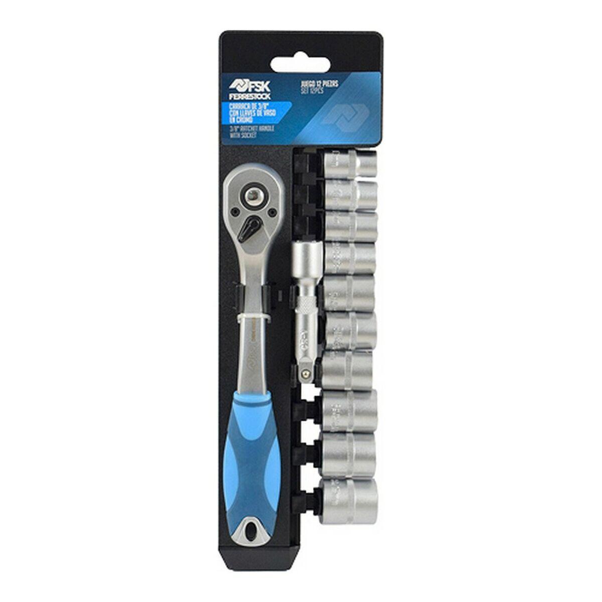 ferrestock ratchet set 72 3/8 inch with 10 sockets