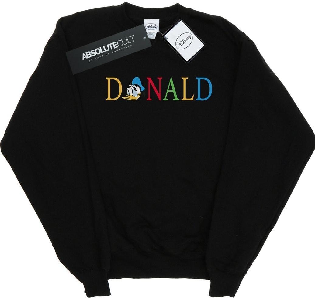 disney sweatshirt donald duck letters black xl