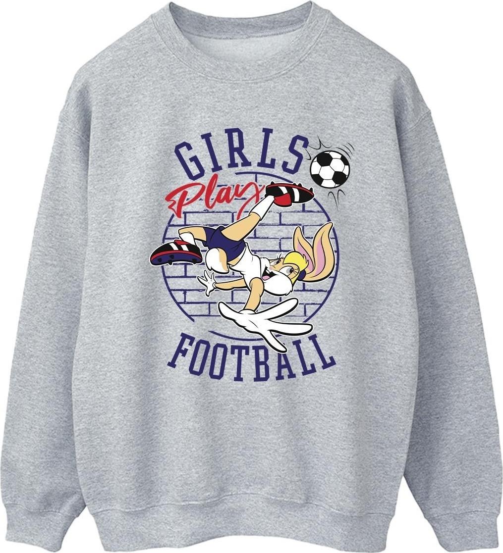 looney tunes sweatshirt girls play football grey