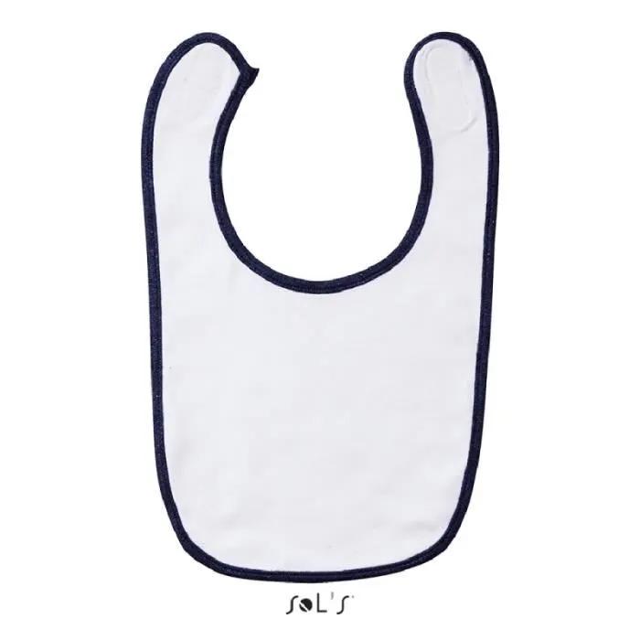 sols baby bib babib white/french navy one size