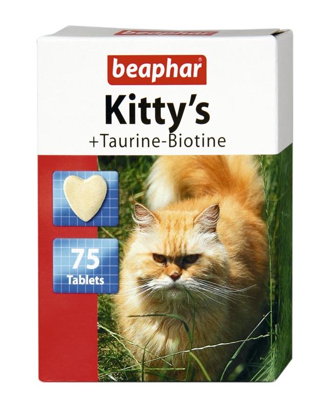 beaphar vitamin tablets kitty's taurine-biotine 75szt
