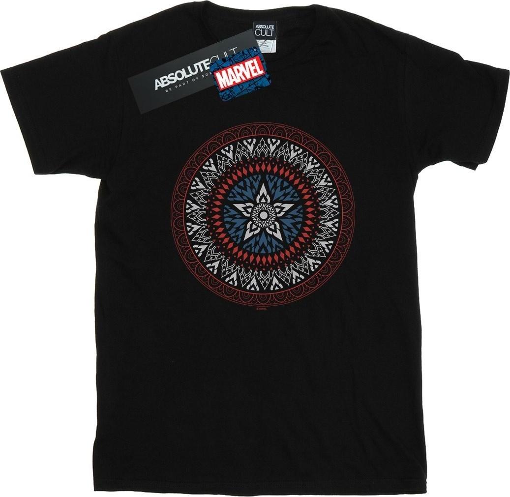 marvel t-shirt captain america boyfriend cotton black xxl