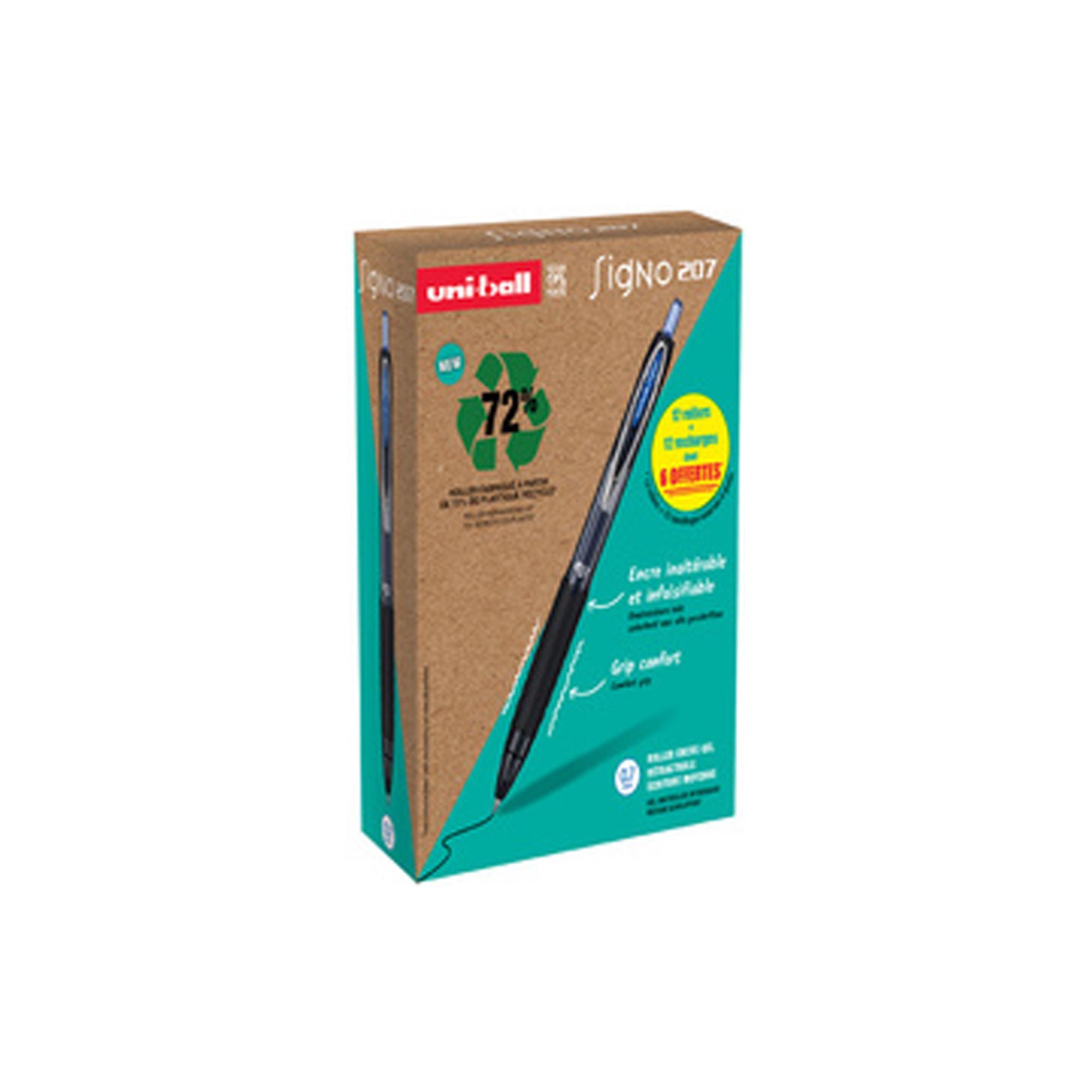 uni-ball gel pen signo 207e value pack blue