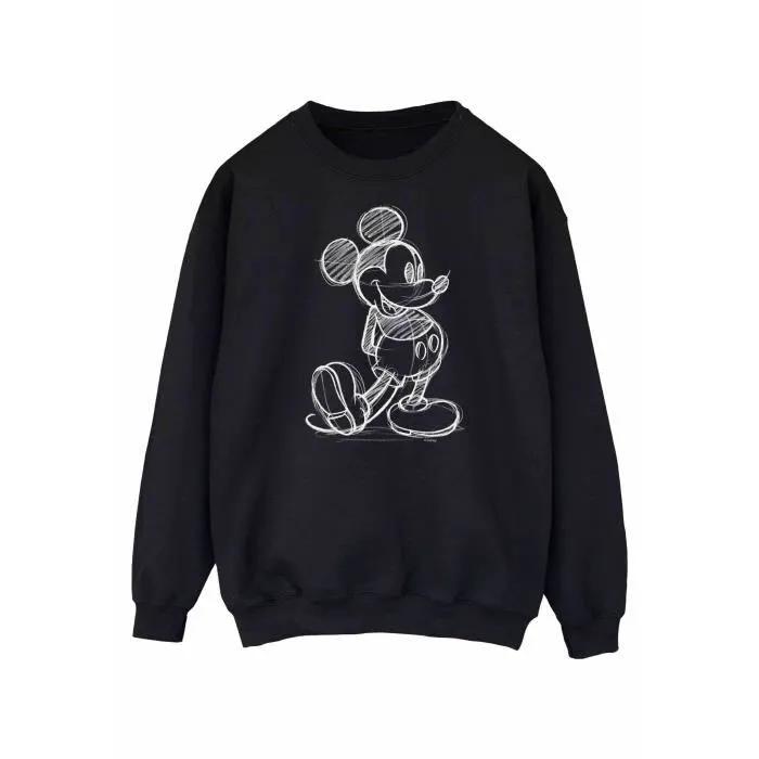 disney sweatshirt mickey mouse sketch kick black l