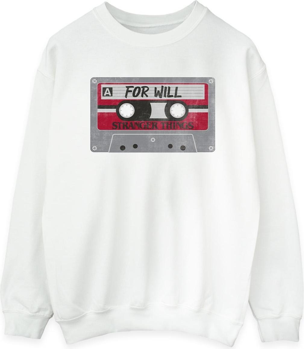 netflix sweatshirt stranger things cassette for will white s
