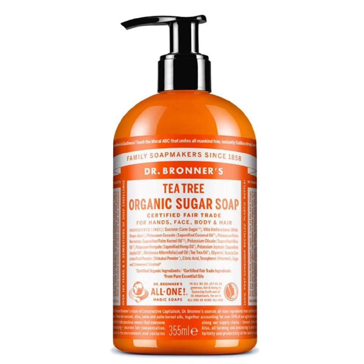dr bronner's sugar soap tea tree 355 ml