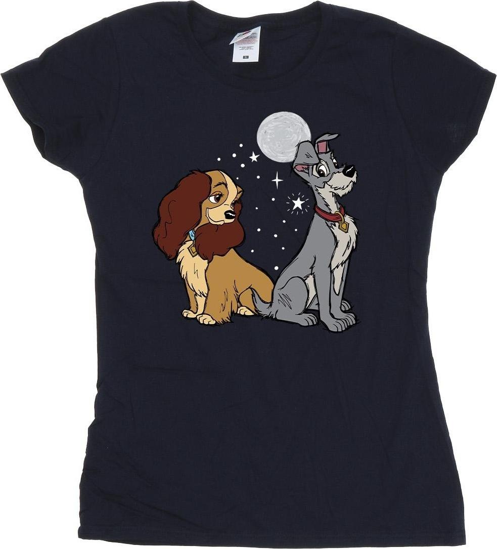 disney t-shirt lady and the tramp moon cotton