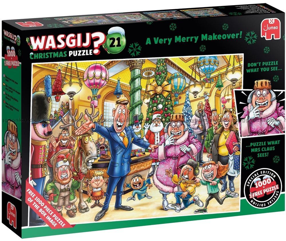 jumbo jigsaw puzzle wasgij christmas 21 festive makeover 2x1000 pcs