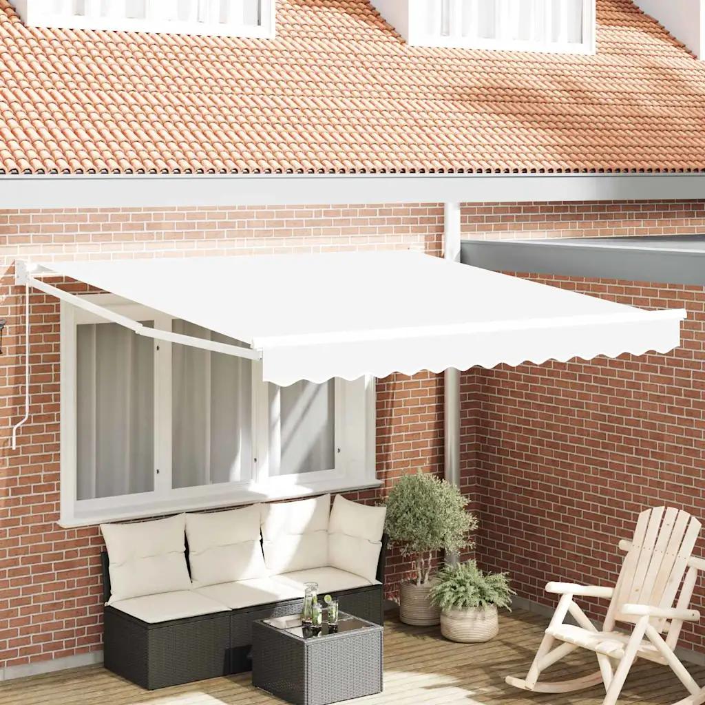 vidaxl retractable awning white 350x250cm