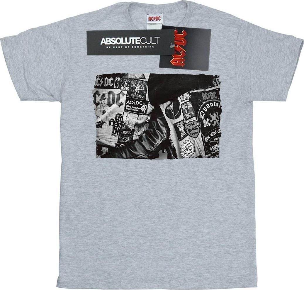 ac/dc t-shirt printed grey