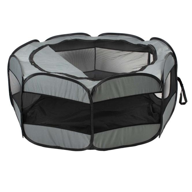 duvoplus dog enclosure foldable light gray l 120x45x51cm