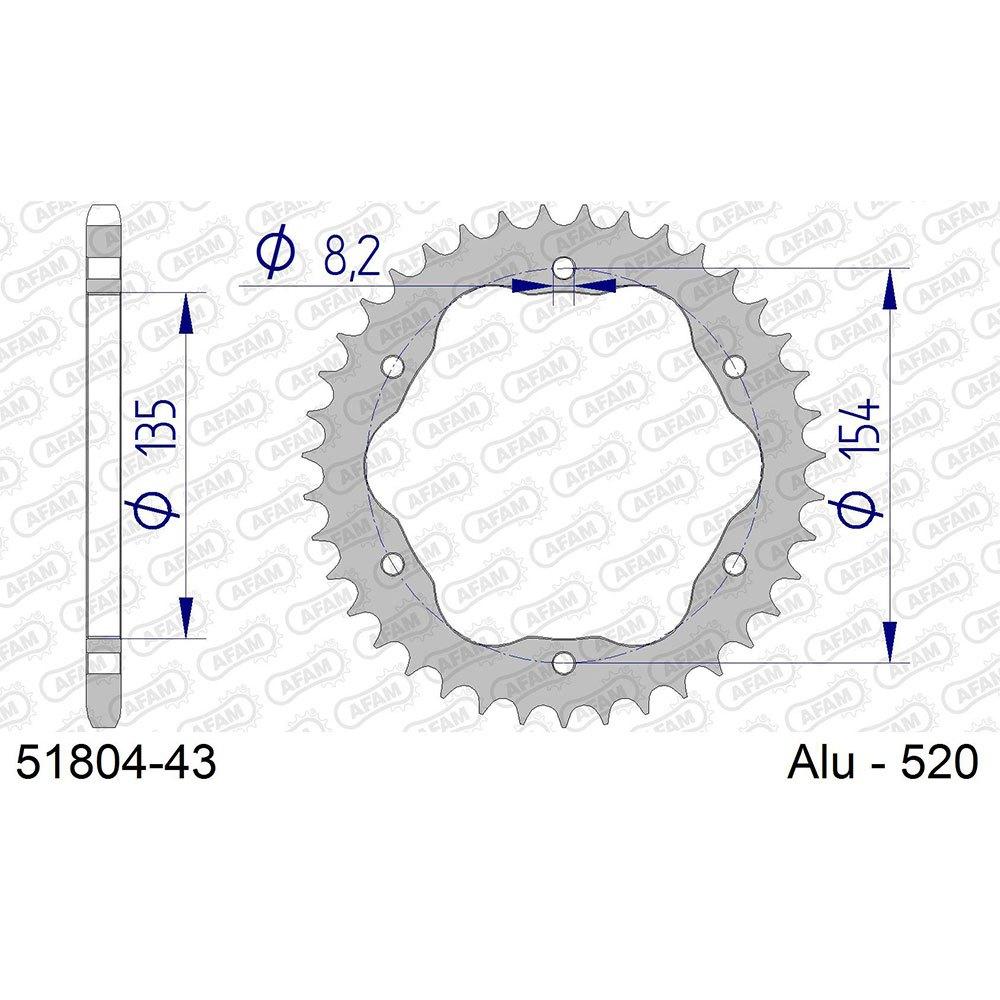 afam rear sprocket 51804 37t